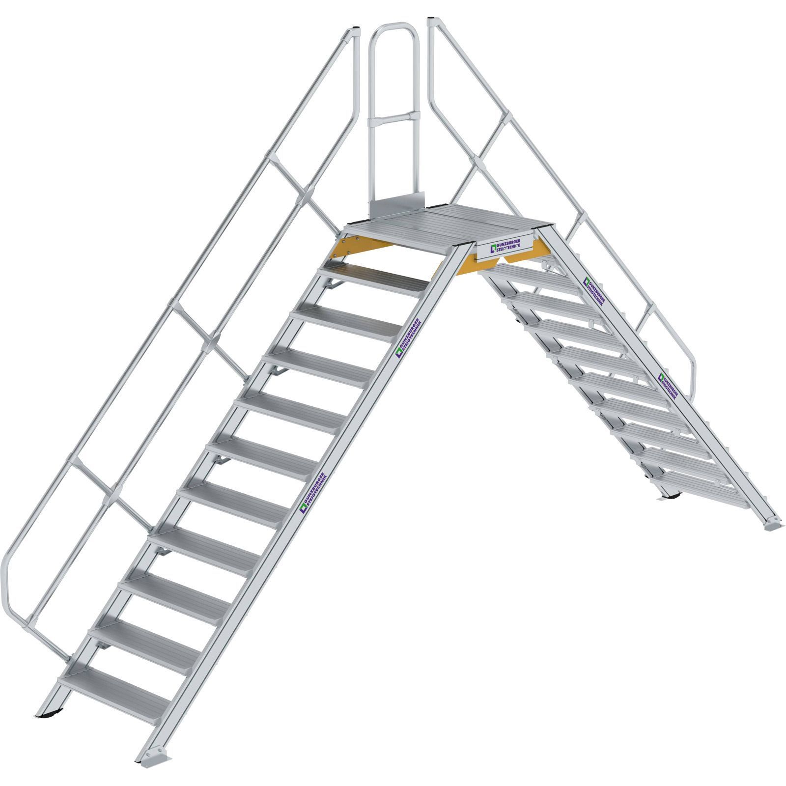 Günzburger Steigtechnik Überstieg 45° Stufenbreite 800 mm 11 Stufen - 600951