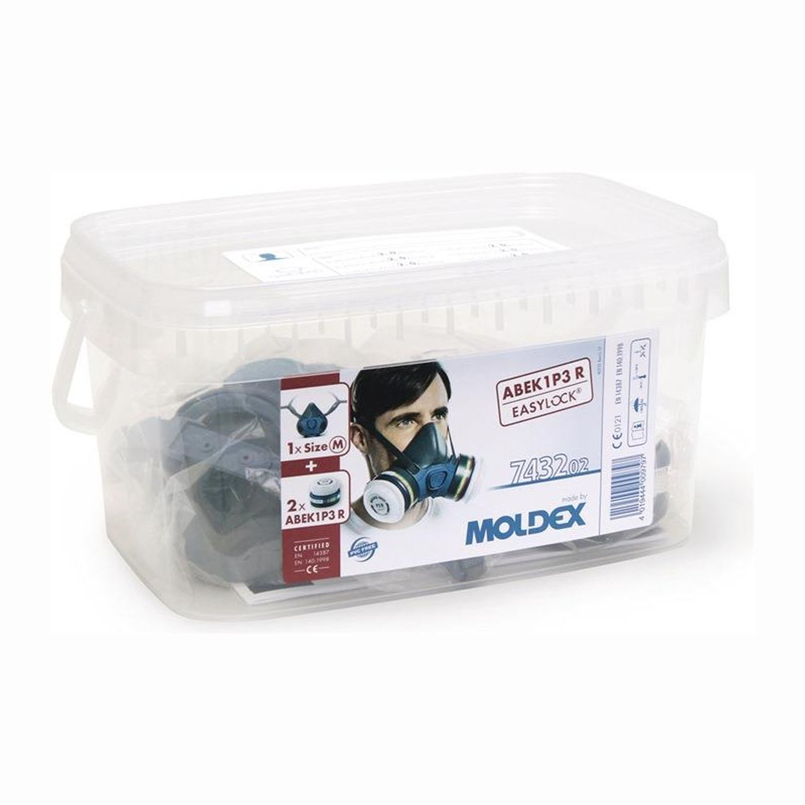 Moldex Atemschutzbox 743202 1x 700201 2x A1B1E1K1P3 R Filter 943001 - 743202