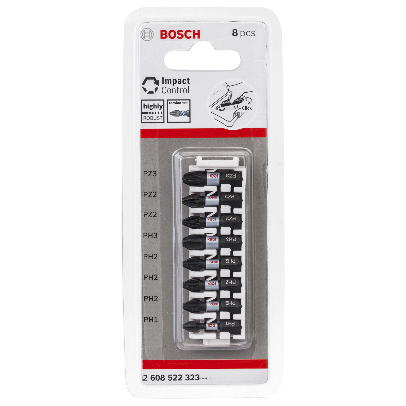 Bosch Schrauberbit-Set Impact Control 8tlg. PH PZ 25 mm - 2608522323