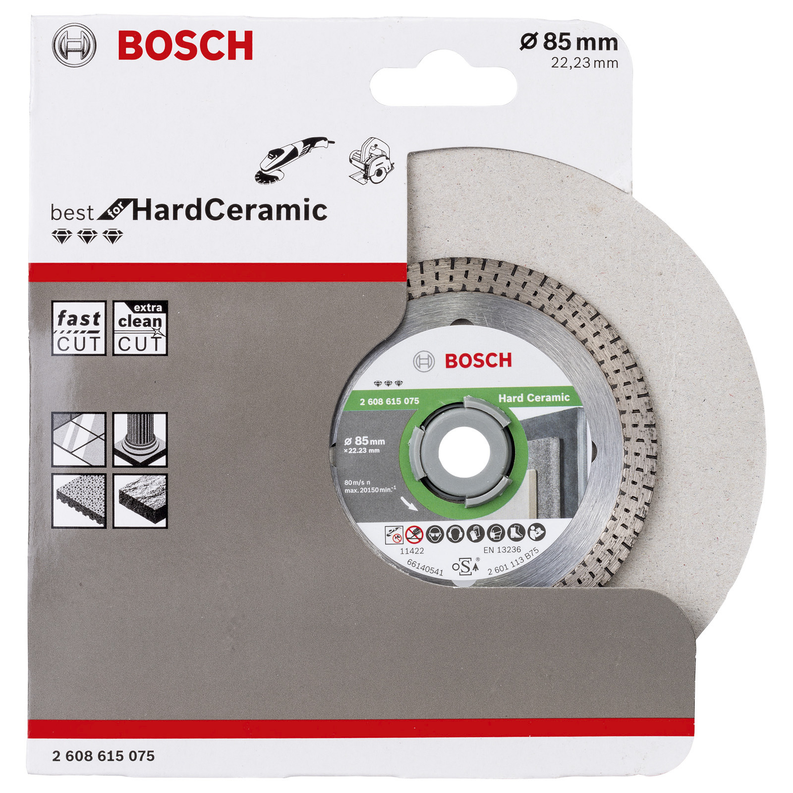 Bosch Diamanttrennscheibe 85x22,23 Best f. Hard Ceramic - 2608615075