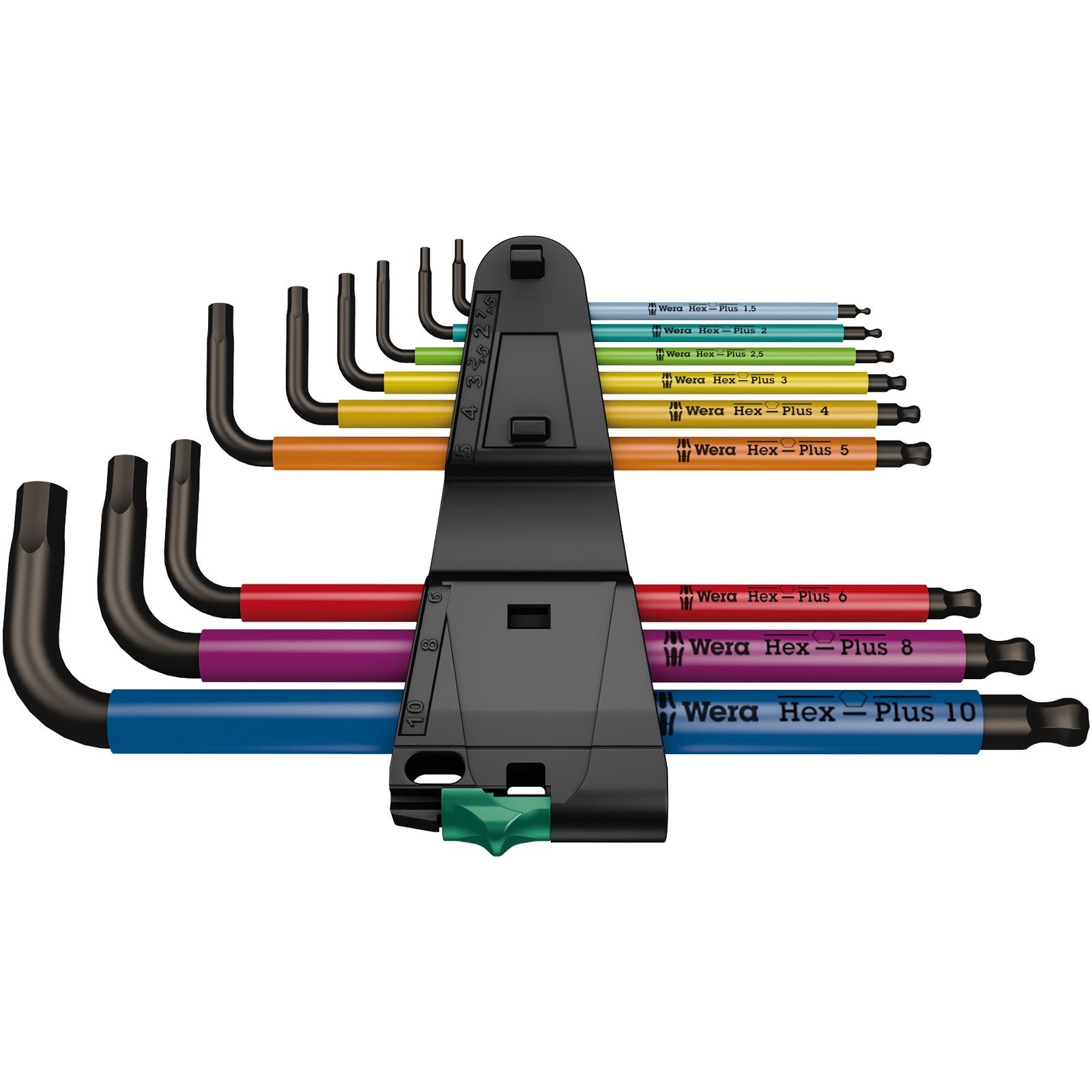 Wera 9tlg. Winkelschlüsselsatz 950 SPKL/SM N Multicolour metrisch Black Laser - 073593