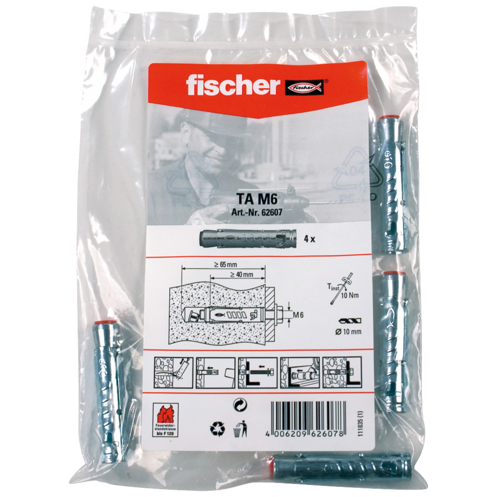 Fischer 4x Schwerlastanker TA M6 - 062607