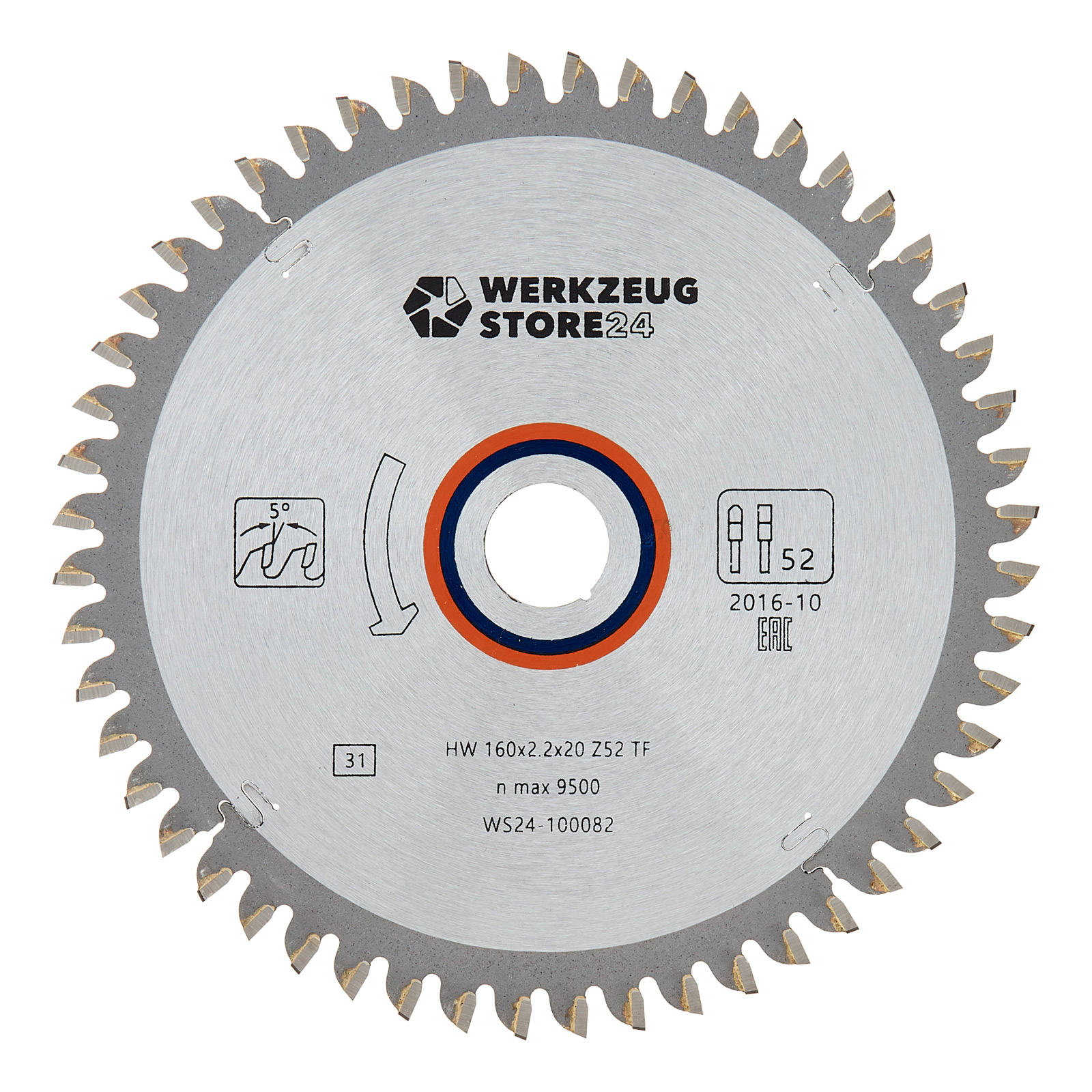 WS24 HM Kreissägeblatt SPEZIAL 160 x 2,2 x 20 TF 52 - WS24-100082