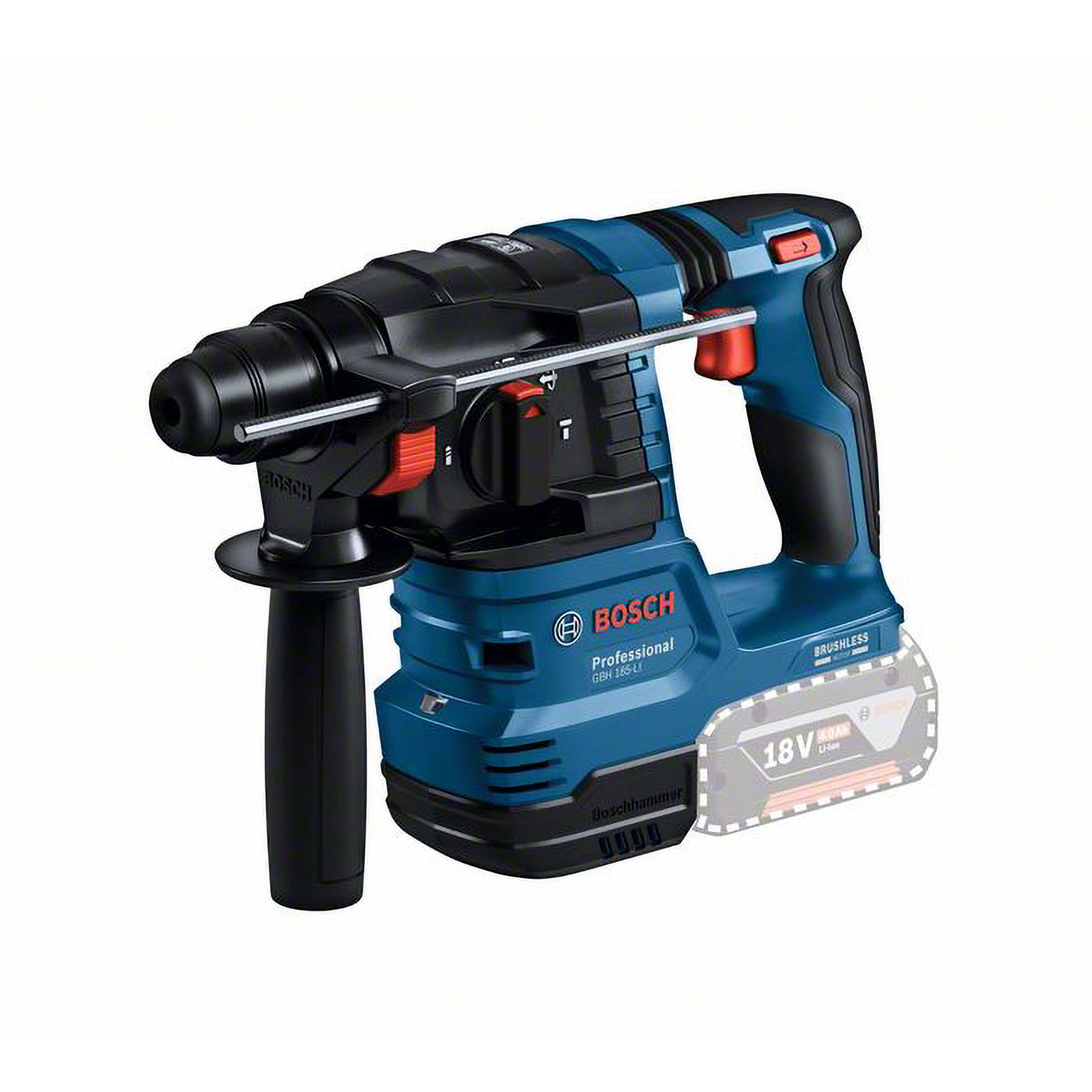 Bosch Combo Kit Akku-Bohrschrauber GSR 18V-45 + Akku-Bohrhammer GBH 18V-22 mit SDS plus / 2x 4,0 Ah Akku + Ladegerät inkl. Tasche - 0615A50038