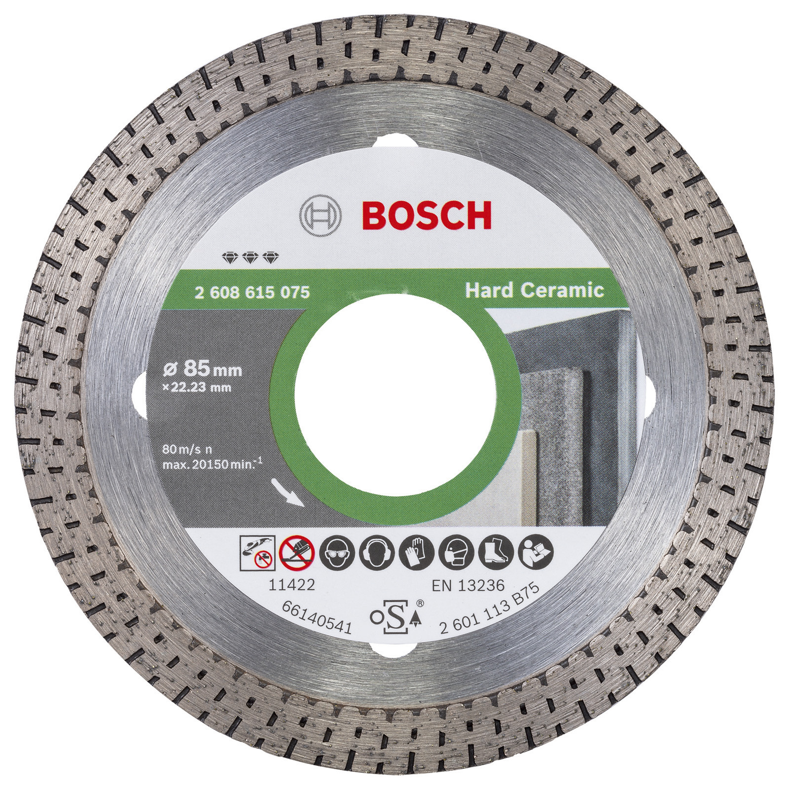 Bosch Diamanttrennscheibe 85x22,23 Best f. Hard Ceramic - 2608615075