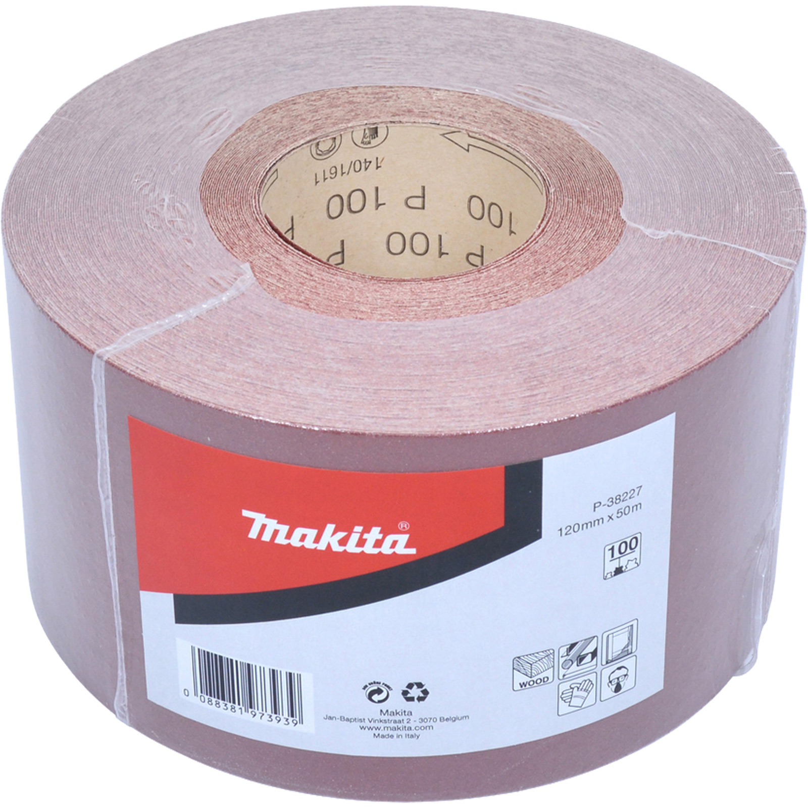 Makita Schleifpapier Rolle 120 mm x 50 m K100 - P-38227