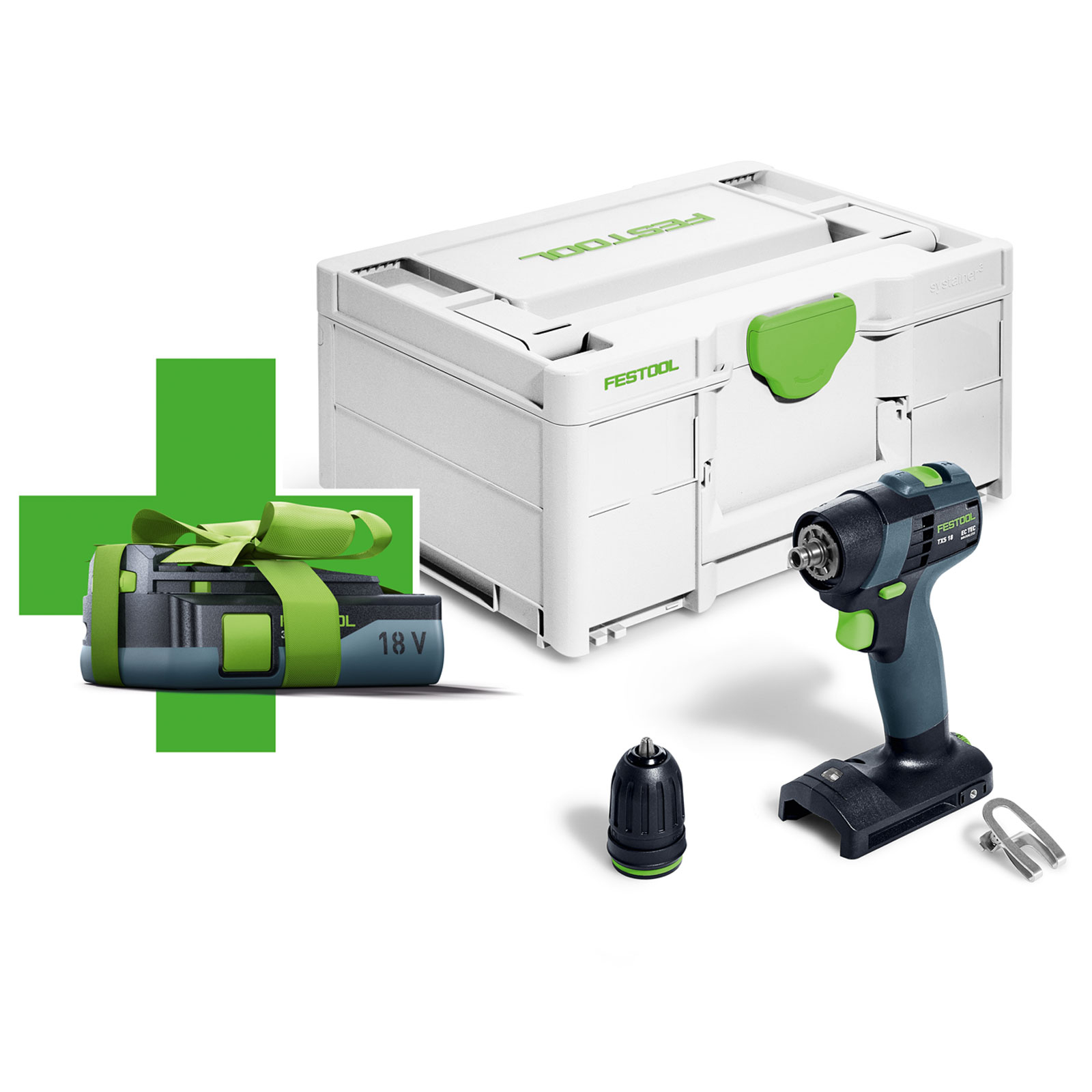 Festool Akku-Bohrschrauber TXS 18-Basic-3,0 inkl. GRATIS Bluetooth Akku im Systainer - 578064