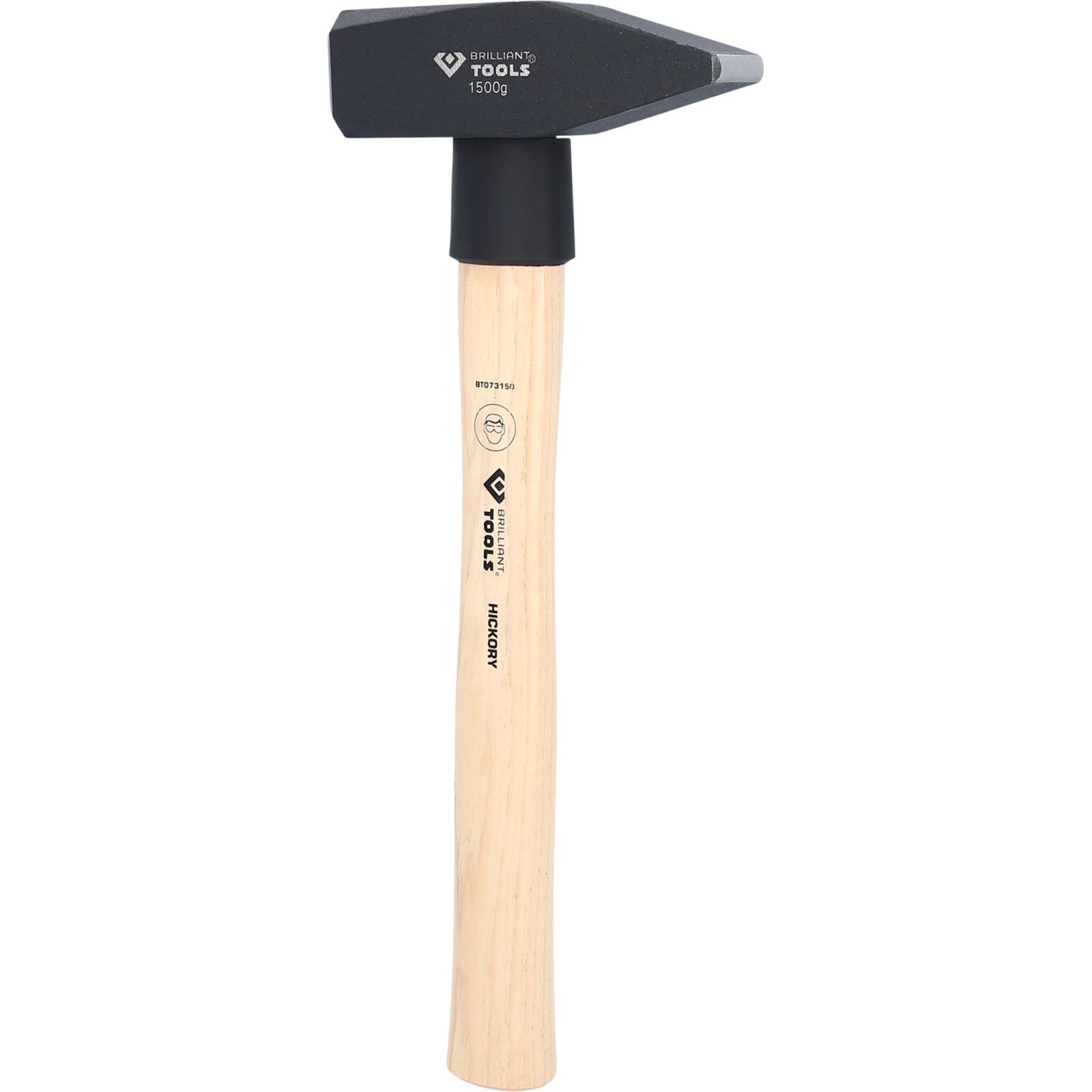 BRILLIANT TOOLS Schlosserhammer mit Hickory-Stiel 1500 g - BT073150