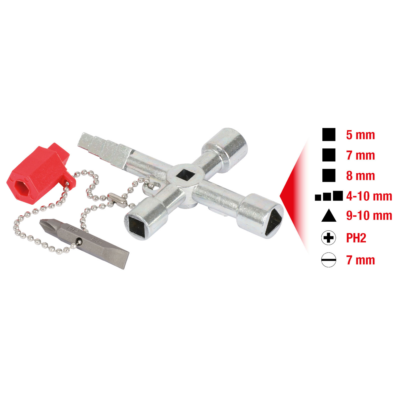 KS TOOLS Universal-Schaltschrankschlüssel 61 mm - 130.1020