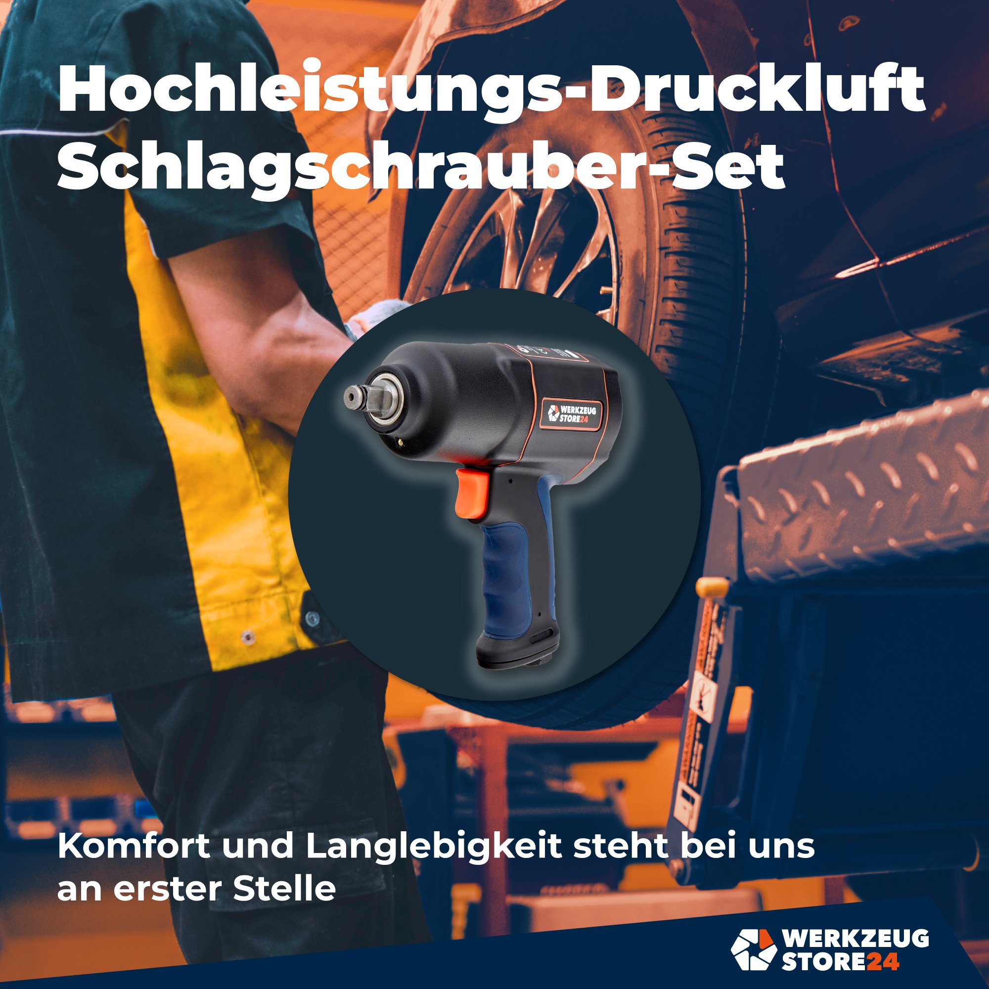 WS24 Druckluft-Schlagschrauber 1/2" 20tlg. - WS24-100107