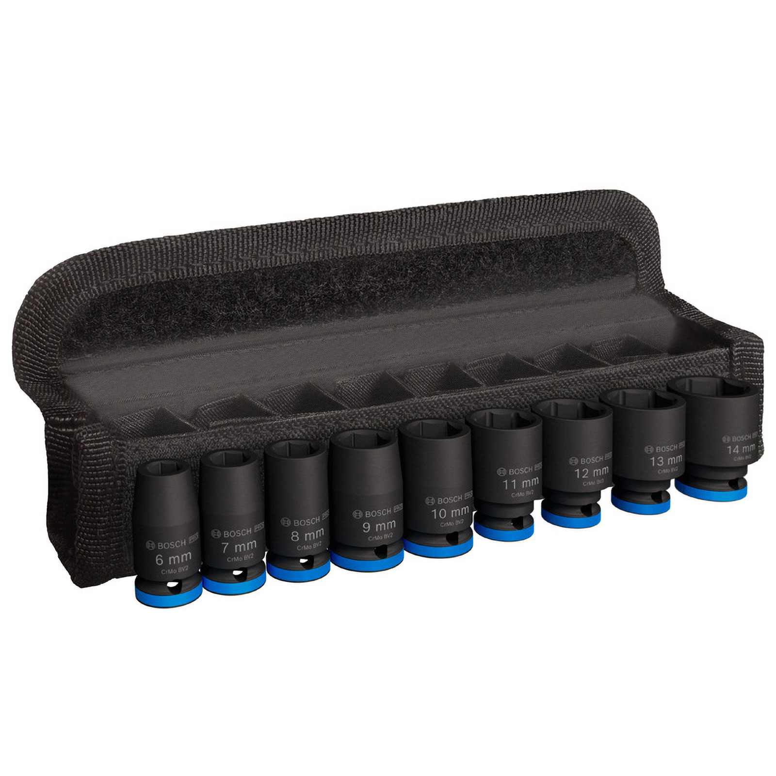 Bosch PRO Impact Socket Set, 1/4 Zoll, Standard, 9‑tlg. - 2608003034
