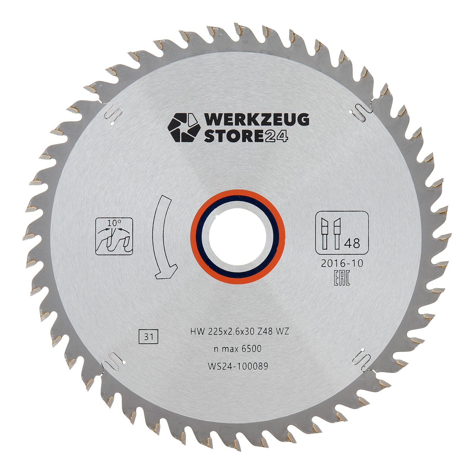 WS24 HM Kreissägeblatt UNIVERSAL 225 x 2,6 x 30 WZ 48 - WS24-100089