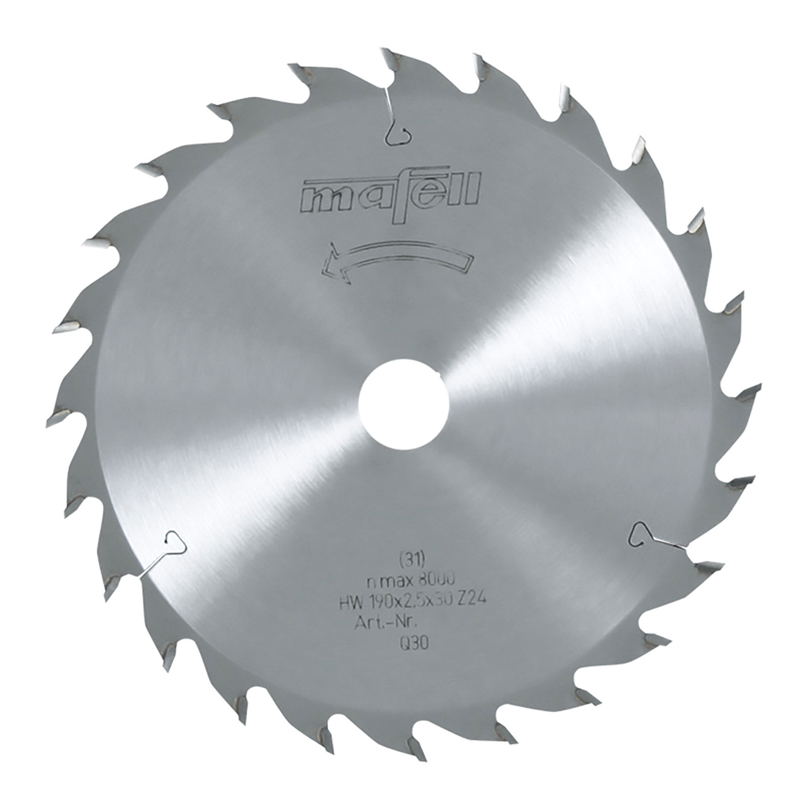 mafell Sägeblatt-HM 168 x 1,2/1,8 x 20 mm, Z 24, WZ, für universellen Einsatz in Holz - 92478