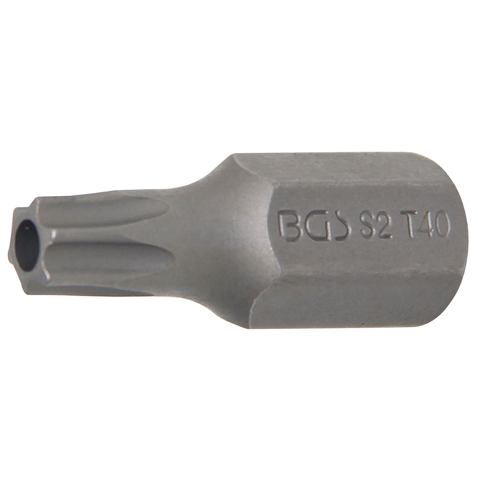 BGS Bit Antrieb Außensechskant 10 mm (3/8") T-Profil (für Torx) mit Bohrung T40 - 4640