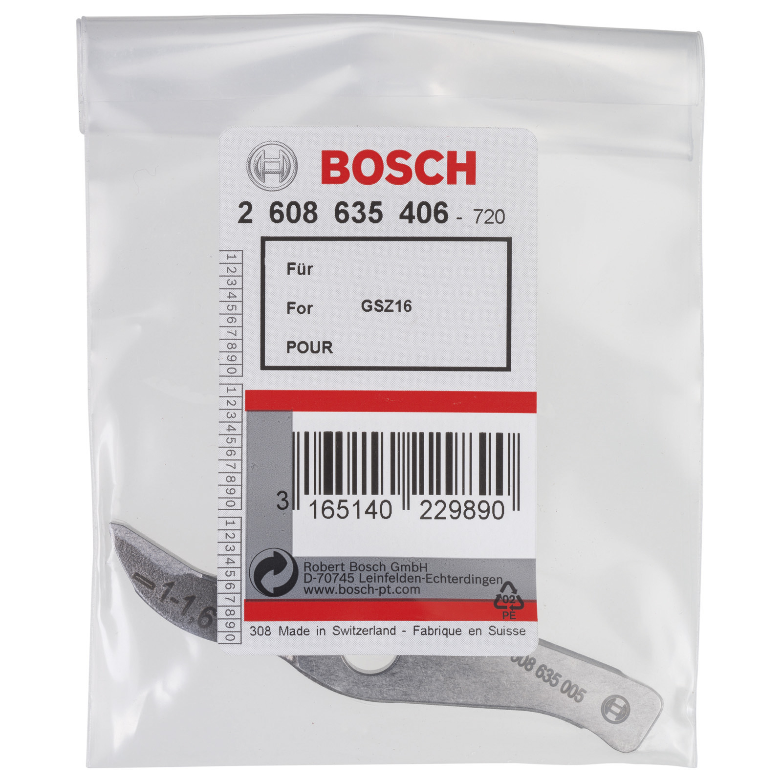 Bosch Messer gerade bis 1,6 mm, für Bosch-Schlitzschere GSZ 160 Professional - 2608635406