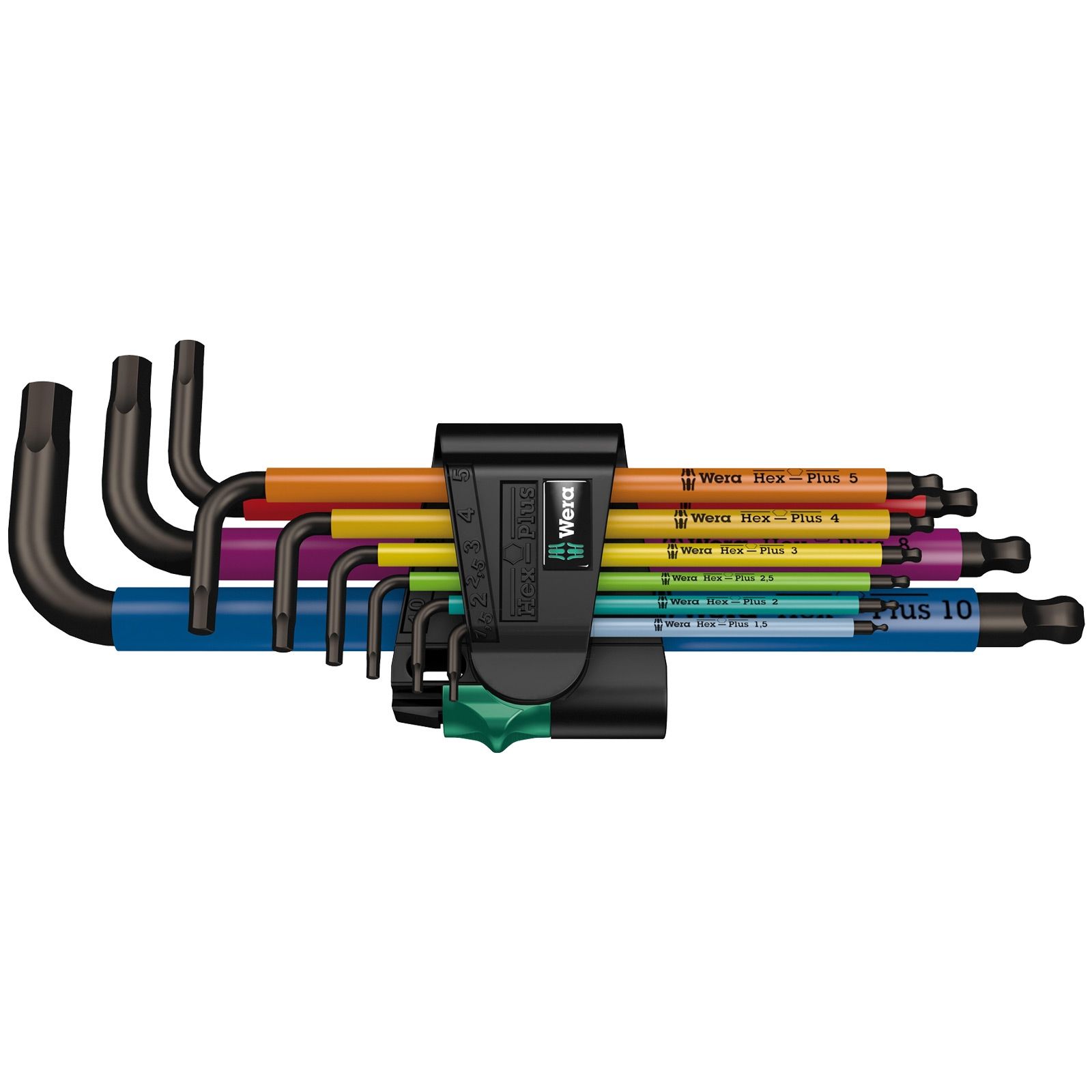 Wera 9tlg. Winkelschlüsselsatz 950 SPKL/SM N Multicolour metrisch Black Laser - 073593