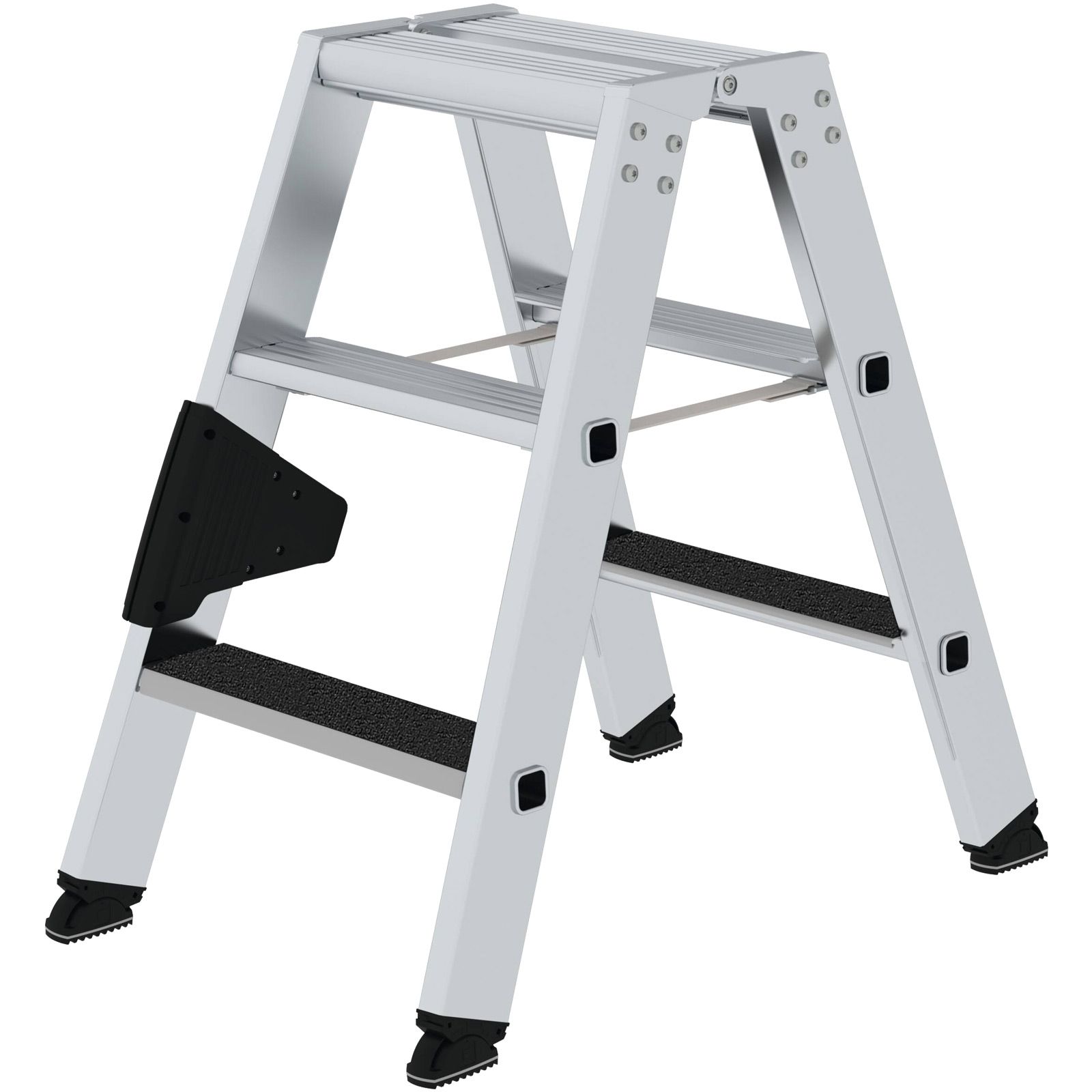 Günzburger Steigtechnik Stufen-Stehleiter beidseitig begehbar mit clip-step R13 2 x 3 Stufen - 041636