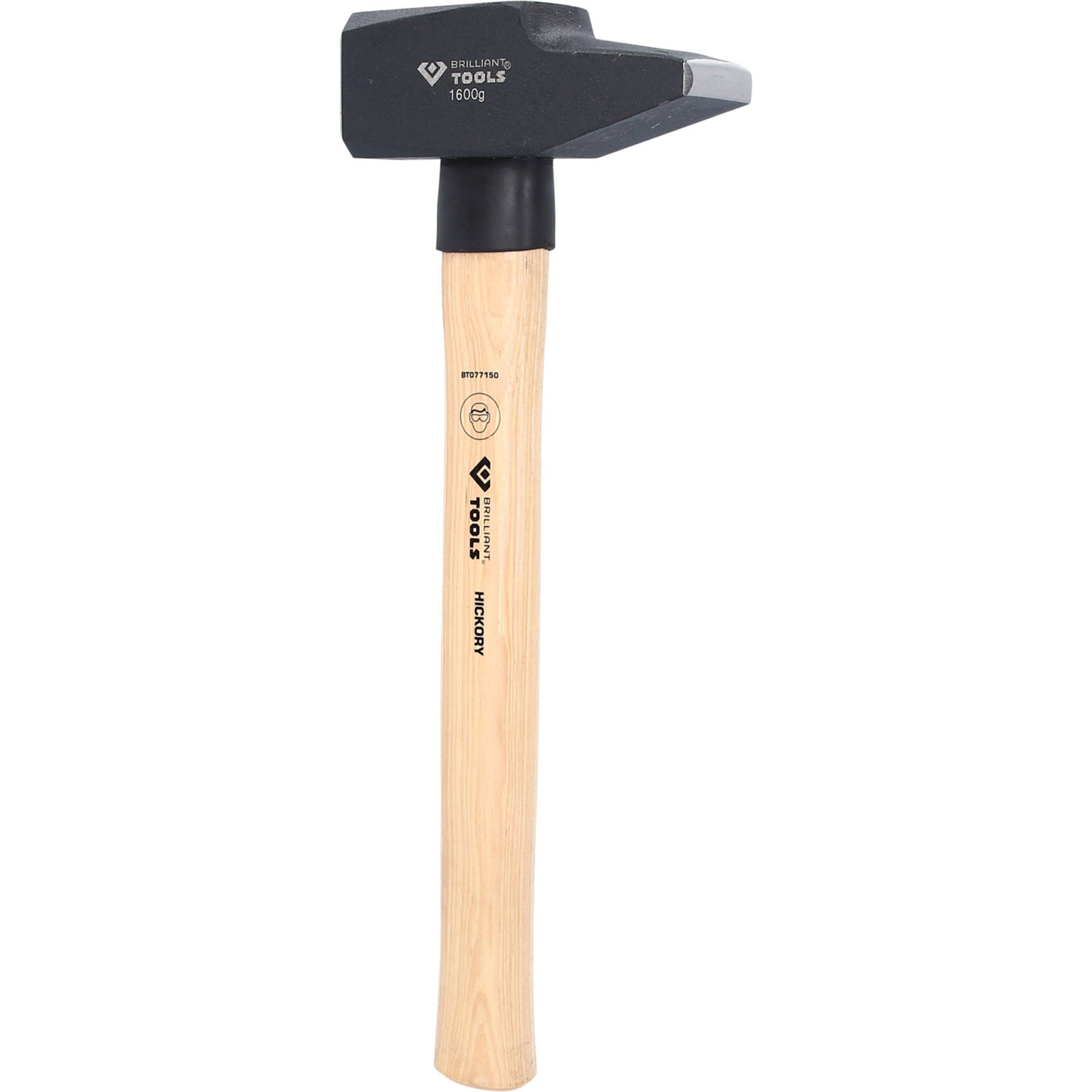 BRILLIANT TOOLS Schlosserhammer mit Hickory-Stiel 1600 g französische Form - BT077150