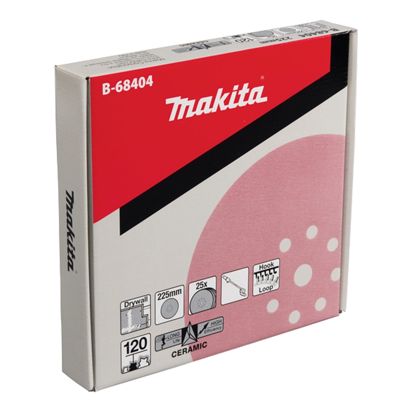 Makita 25x Schleifpapier Klett 225 mm K120 - B-68404