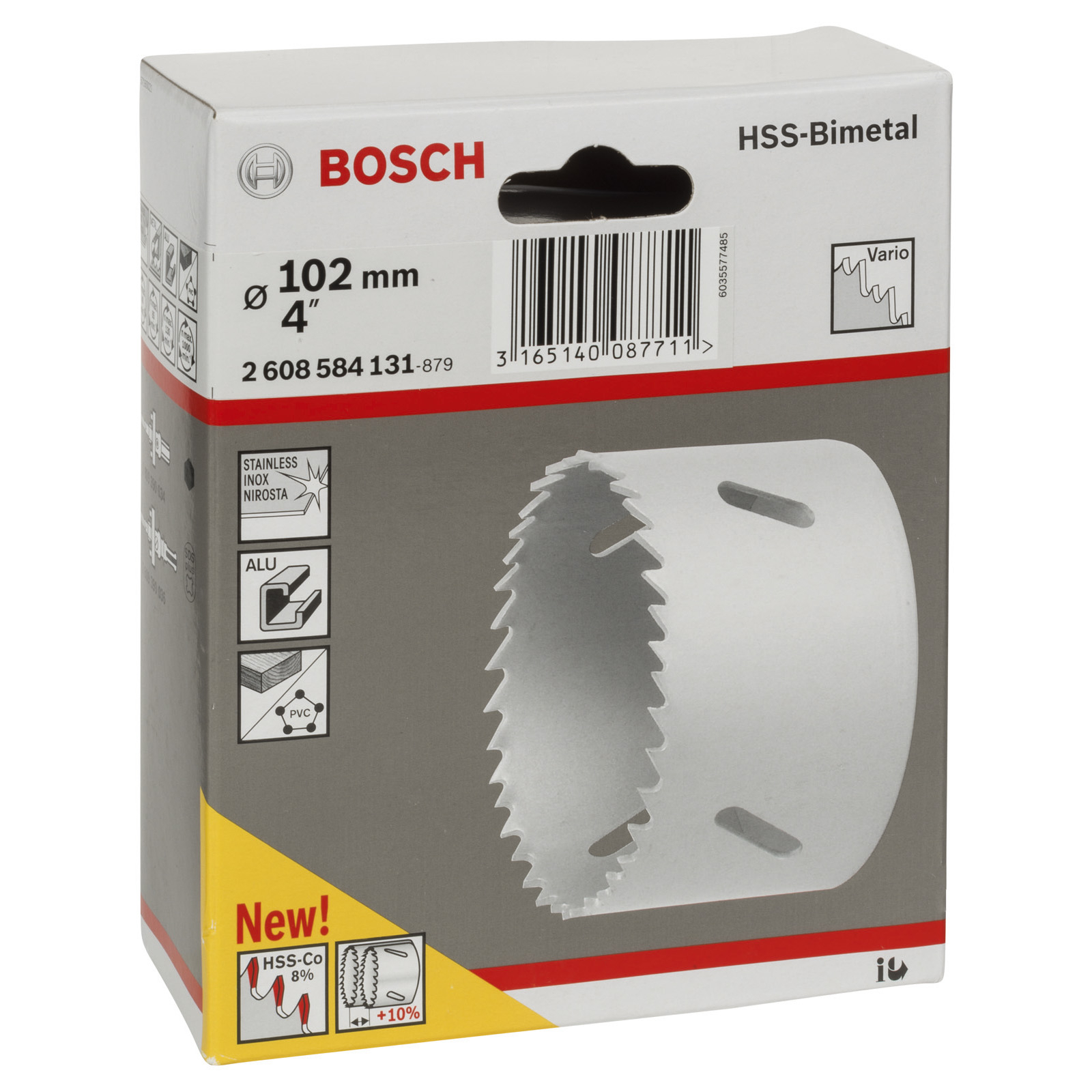 Bosch Lochsäge HSS-Bimetall für Standardadapter 102 mm 4" - 2608584131