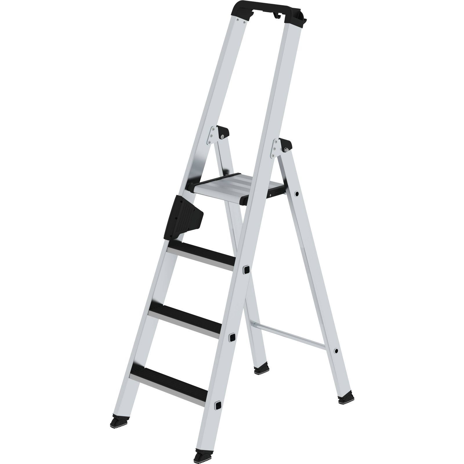 Günzburger Steigtechnik Stufen-Stehleiter einseitig begehbar mit clip-step 4 Stufen - 041504