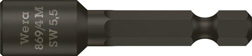 Wera Steckschlüsseleinsatz 869/4M mit 6-kant-Antrieb Schlüsselweite 7 mm Länge 50 mm mit Magnet - 5060422001