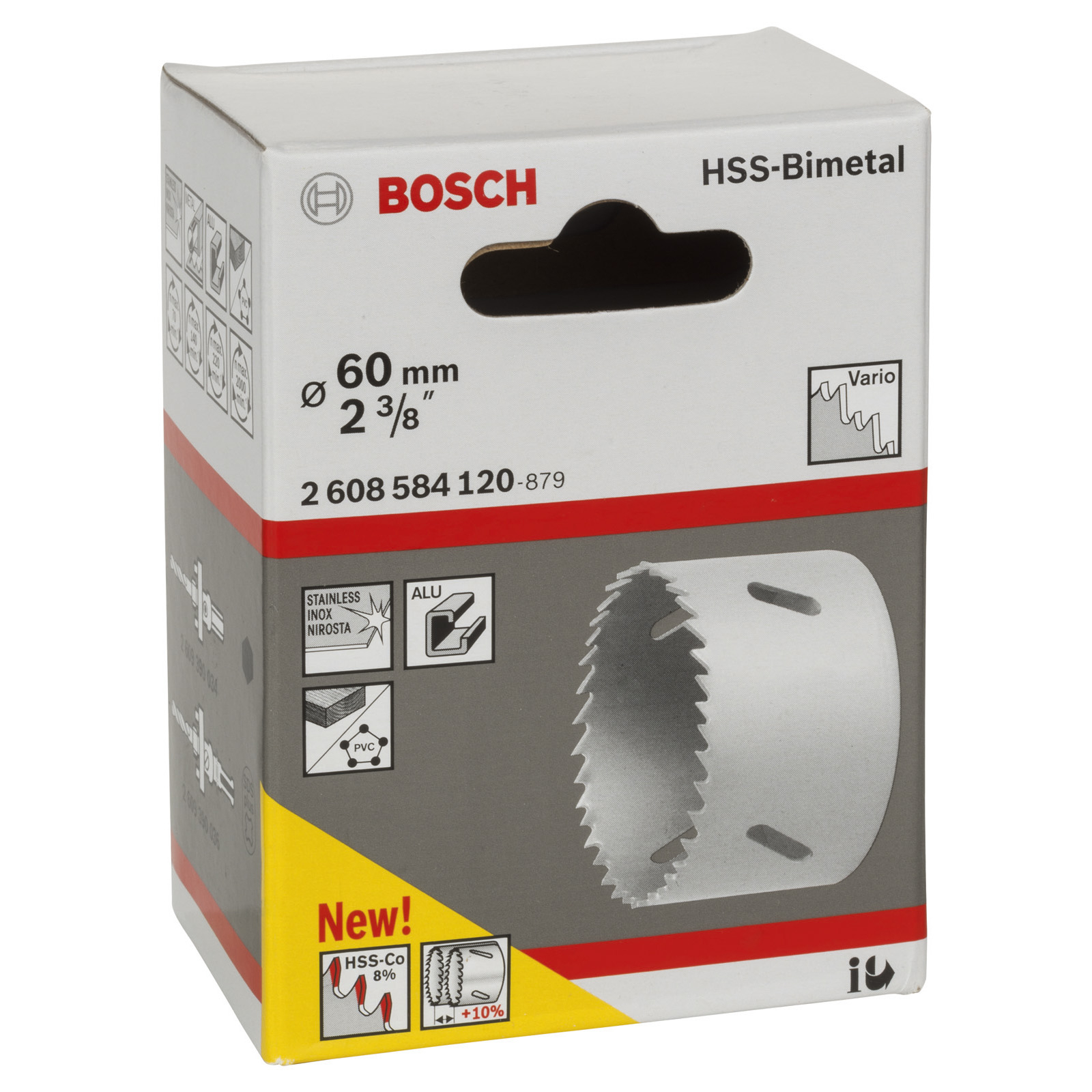 Bosch Lochsäge HSS-Bimetall für Standardadapter 60 mm 2 3/8" - 2608584120