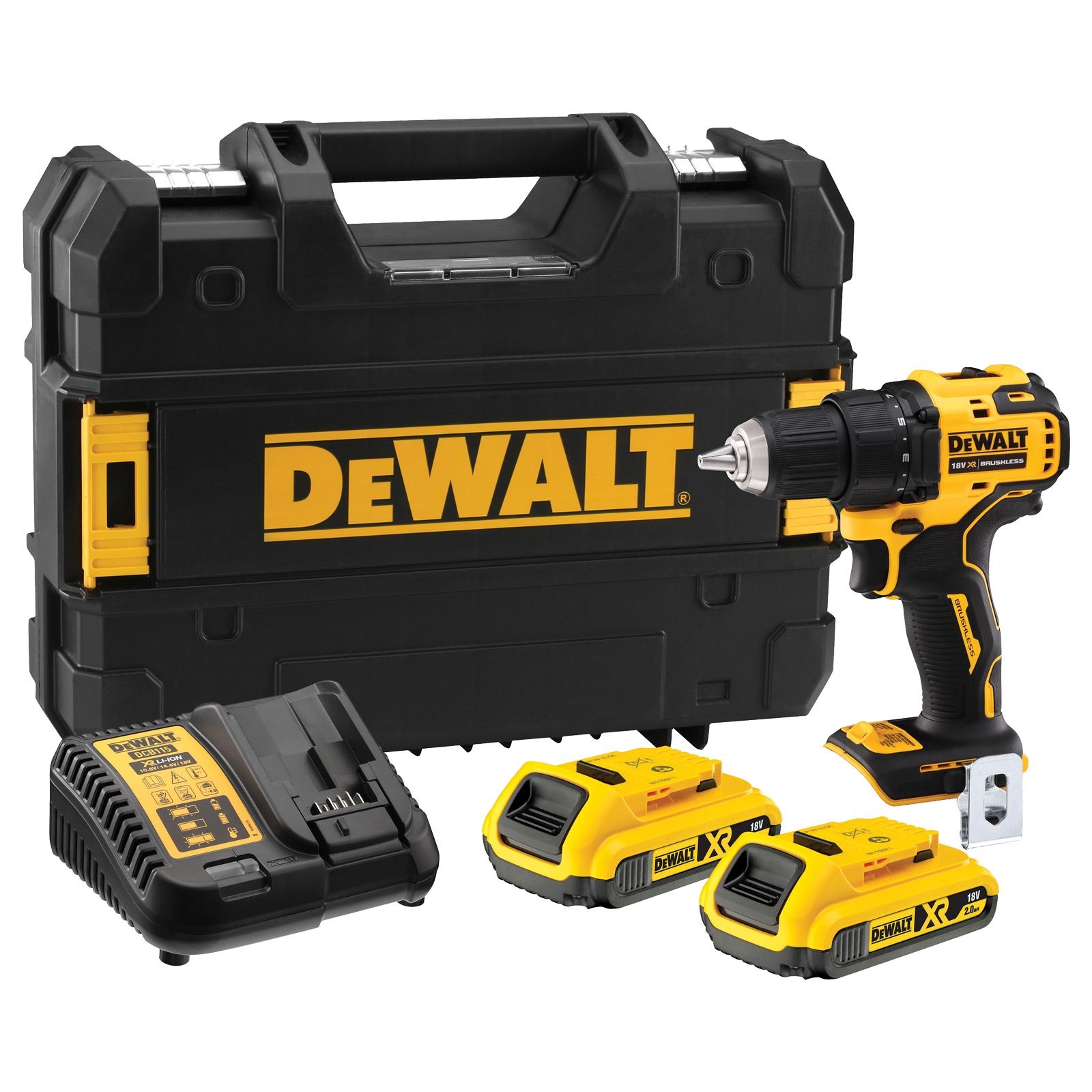 Dewalt DCD708D2T Akku-Bohrschrauber 18 V / 2x 2,0 Ah Akku + Ladegerät in T-Stak