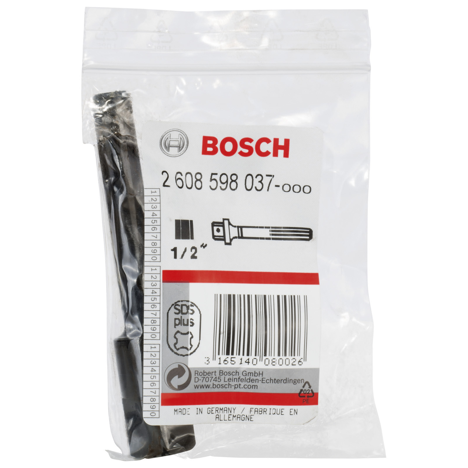 Bosch Adapter SDS plus auf 1/2-Außenvierkant, SDS plus - 2608598037