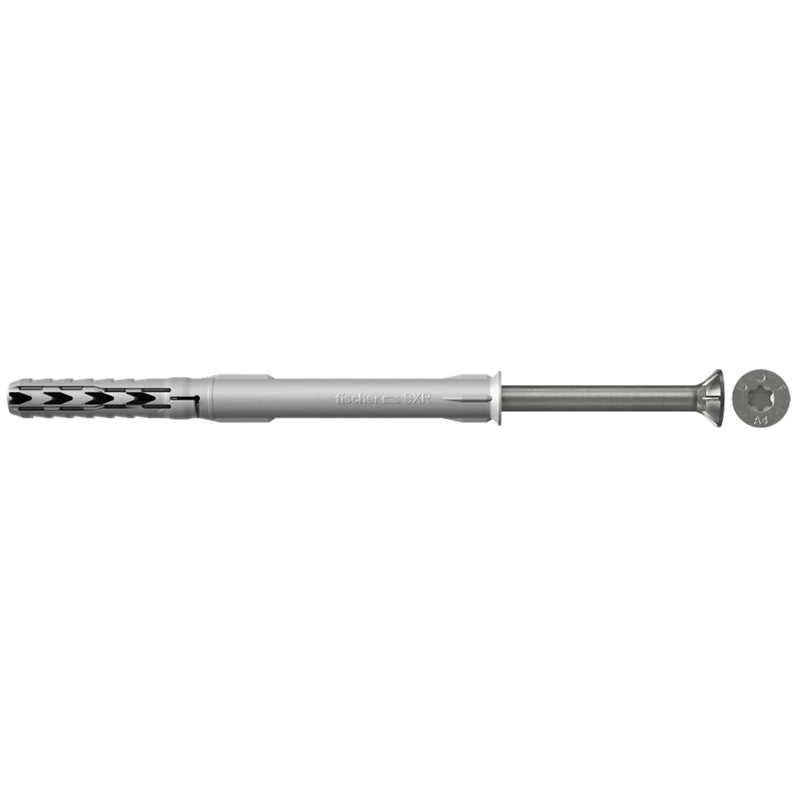 Fischer 50x Langschaftdübel SXR 10 x 200 mm T mit Sicherheitsschraube nicht rostender Stahl A4 46286