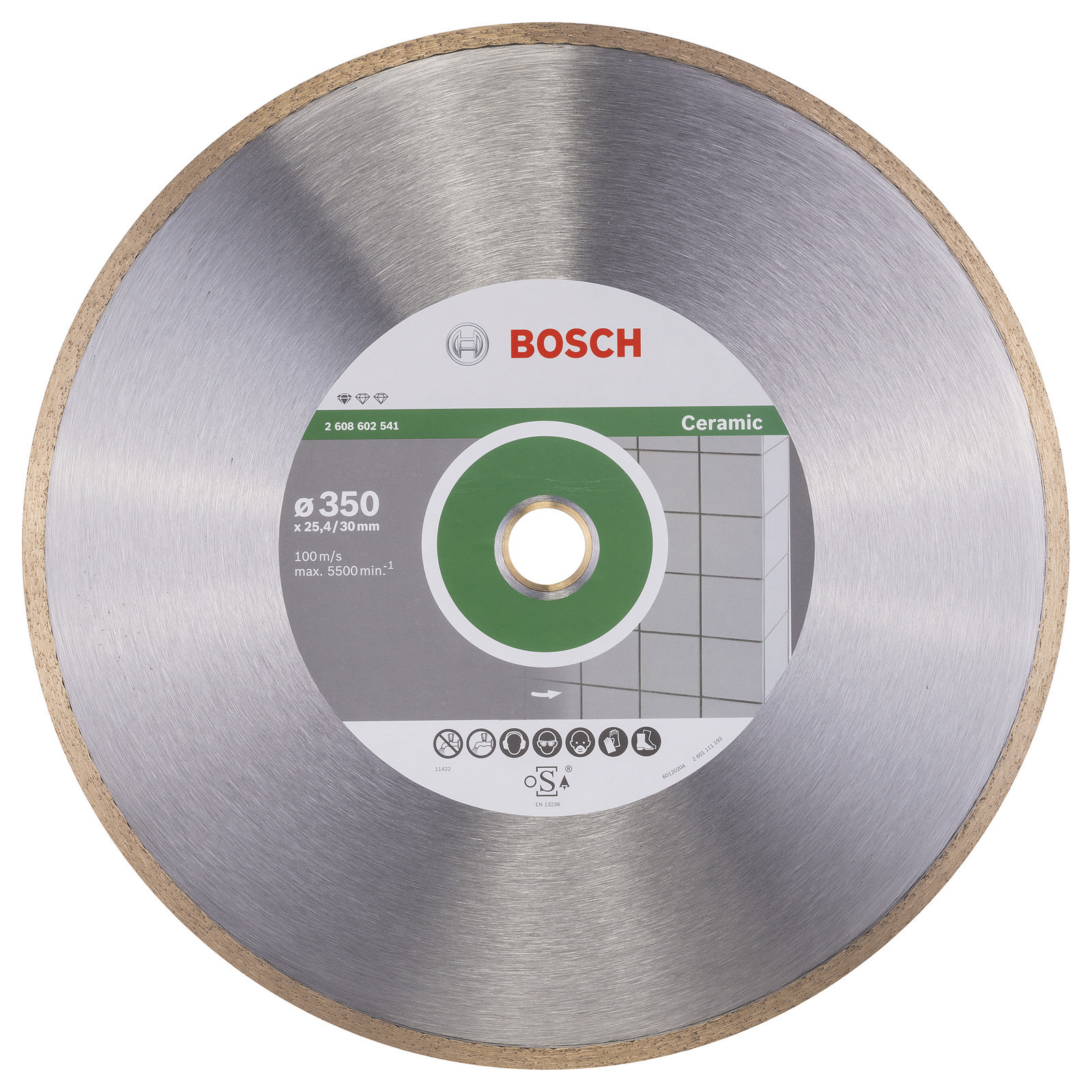 Bosch Diamanttrennscheibe Standard for Ceramic, 350 x 30+25,40 x 2 x 7 mm -2608602541