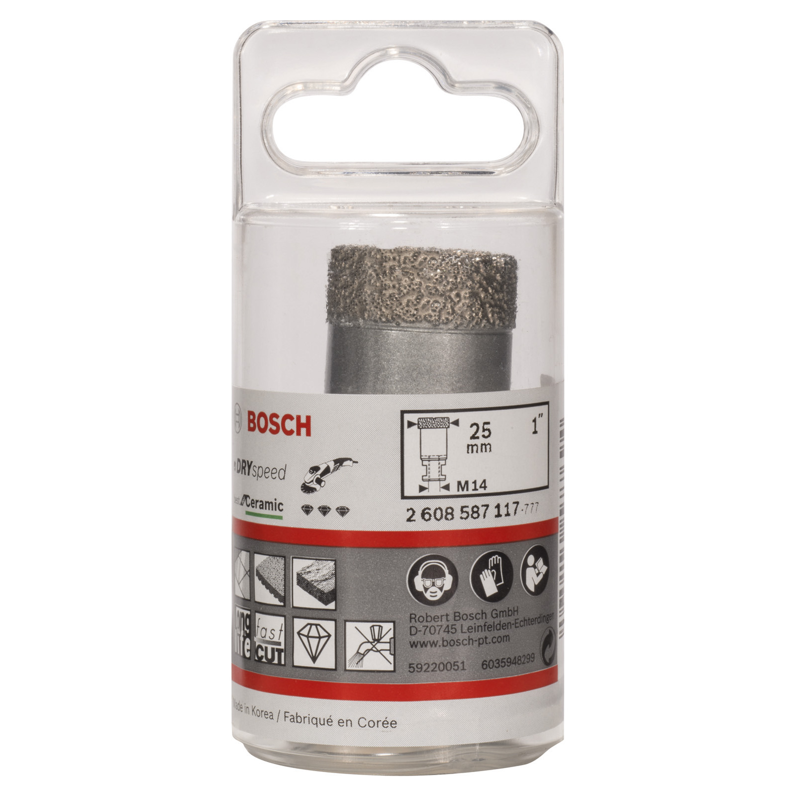 Bosch Diamanttrockenbohrer Dry Speed Best for Ceramic 25 x 35 mm - 2608587117