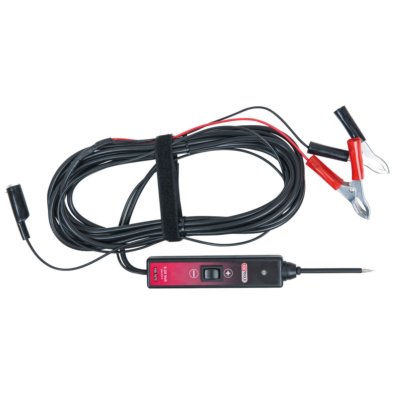 KS TOOLS Funktionsprüflampe 6-24V DC mit 5 Meter Kabel - 150.1670