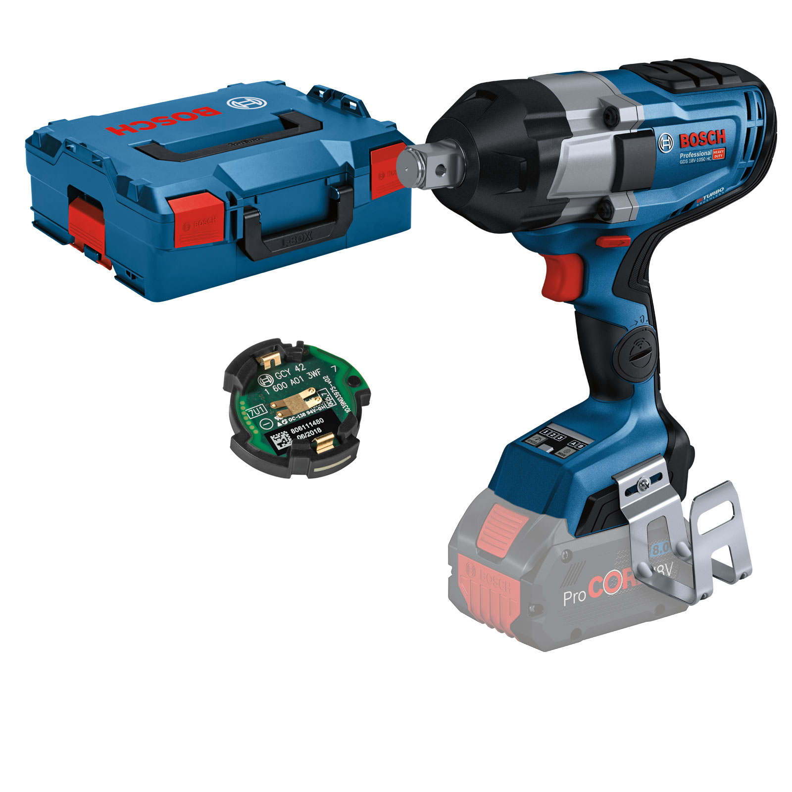 Bosch Akku-Drehschlagschrauber GDS 18V-1050 HC Solo in L-Boxx - 06019J8201