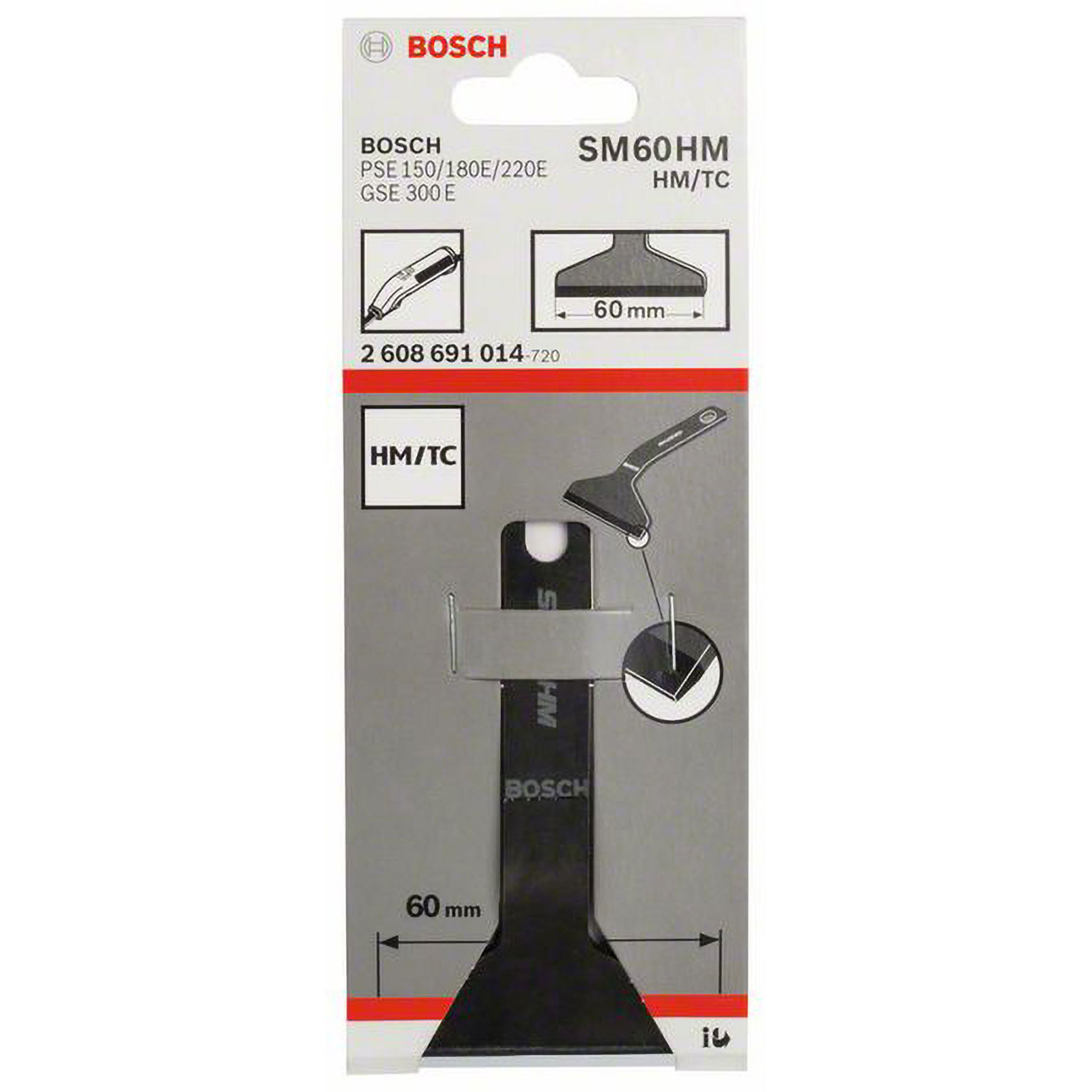 Bosch Schabermesser SM 60 HM mit Messerschutz 60 mm - 2608691014