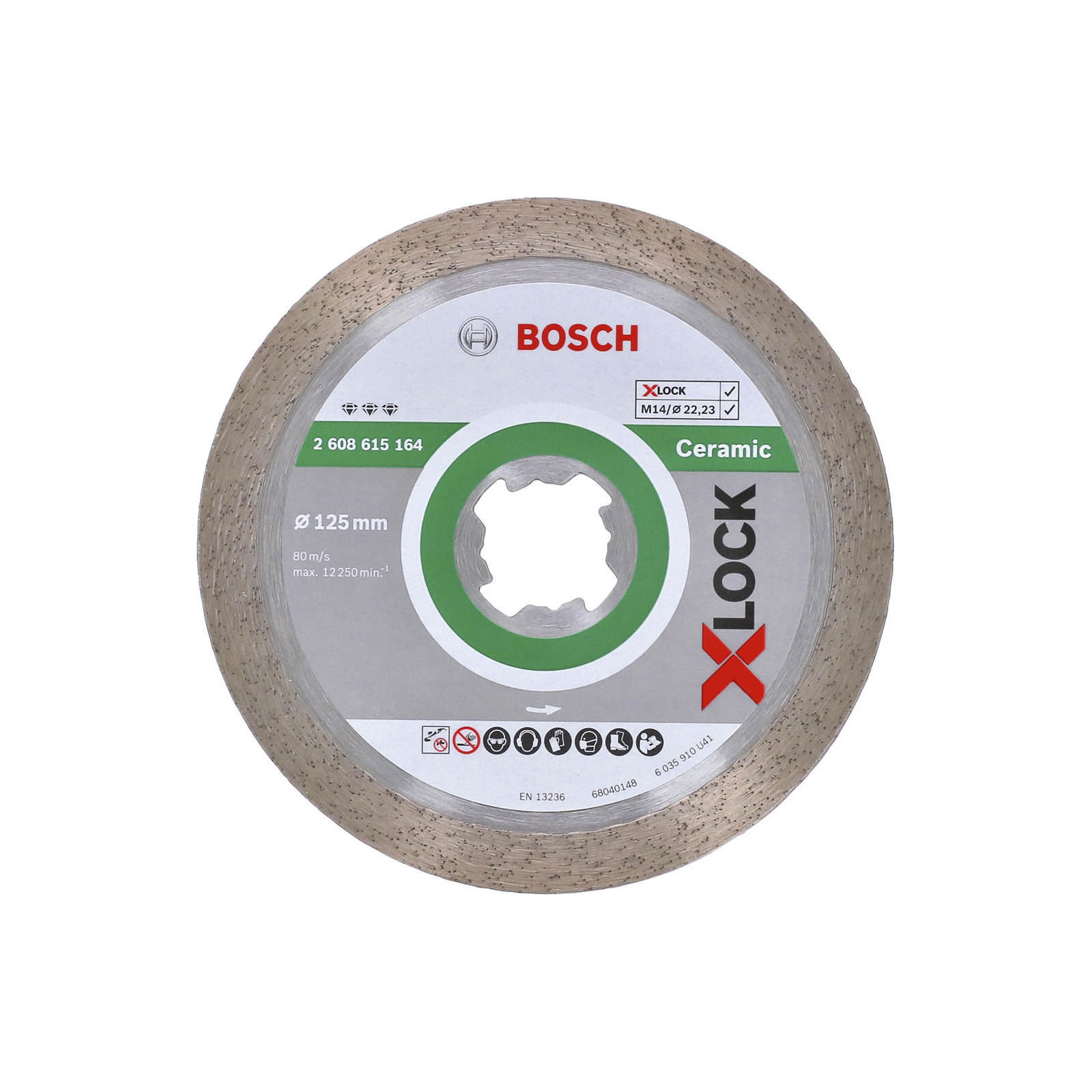 Bosch X-LOCK Diamanttrennscheibe Best for Ceramic 125 x 22,23 x 1,8 x 10 mm - 2608615164