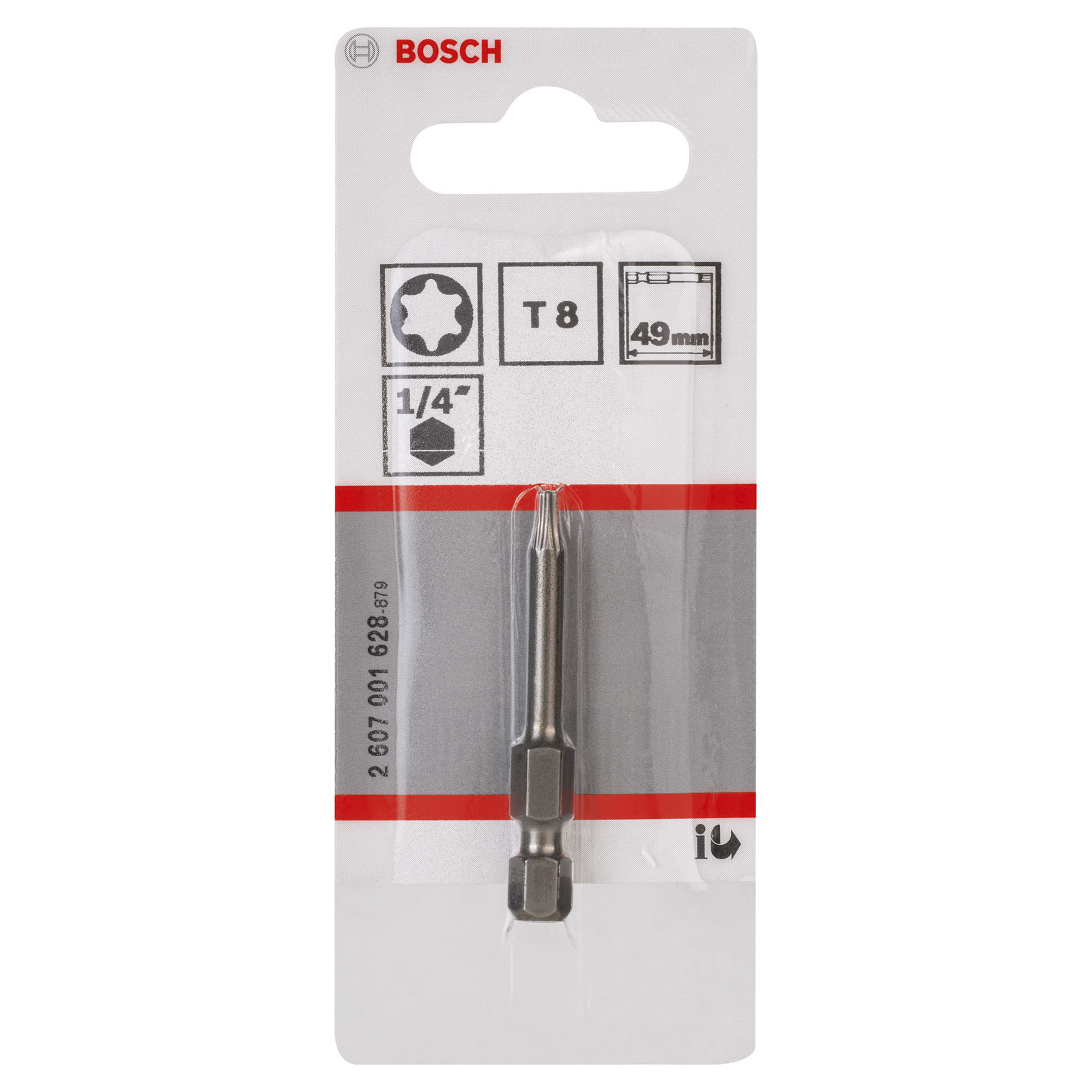 Bosch 1x Schrauberbit Extra-Hart, T8, 49 mm - 2607001628