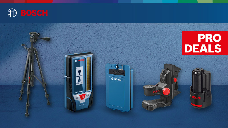Bosch PRO Deals mit Messgeräten, Stativ und Zubehör für Profis